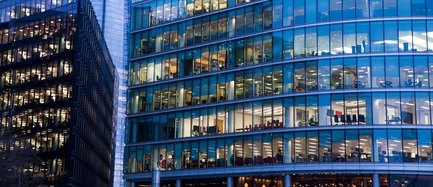 Modern glass high-rise towers